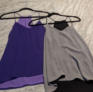 🤍 2 Express Purple and Gray Reversible Camis 🤍